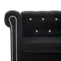 vidaXL 2-dielna sada chesterfield pohoviek zamatové čalúnenie čierna