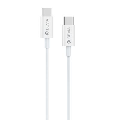 Kábel Devia Smart EC042 PD USB-C – USB-C 60W 3A biely