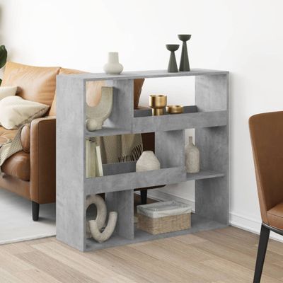 vidaXL Deliaca stena betónová sivá 100x33x94,5 cm kompozitné drevo