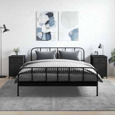 vidaXL Nočné stolíky 2 ks čierne 40x42x60 cm kompozitné drevo