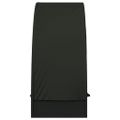 vidaXL Lehátko s okrúhlou strechou čierne 211x57x140 cm polyratan