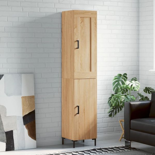 vidaXL Vysoká skrinka dub sonoma 34,5x34x180 cm spracované drevo