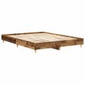 vidaXL Posteľný rám bez matraca staré drevo 150x200cm kompozitné drevo