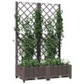 vidaXL Záhradný kvetináč s mriežkou hnedý 80x40x121,5 cm PP