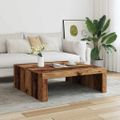 vidaXL Konferenčný stolík staré drevo 100x100x35cm drevotrieska