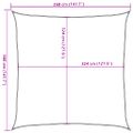 vidaXL Tieniaca plachta 160 g/m², červená 3,6x3,6 m, HDPE