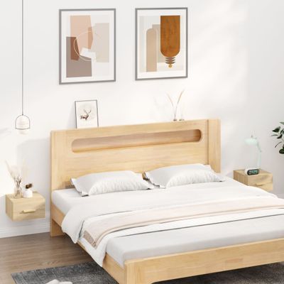 vidaXL Nástenné nočné stolíky 2 ks dub sonoma 35x35x20 cm