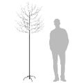vidaXL Vianočný stromček 220 LED studené biele svetlo kvety čerešne 220 cm