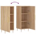 vidaXL Komoda dub sonoma 34,5x34x90 cm spracované drevo
