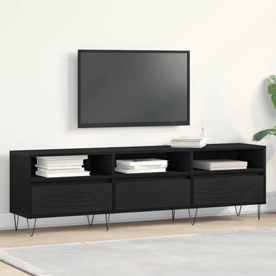 vidaXL TV skrinka Čierny dub 150 x 30 x 44,5 cm Kompozitné drevo