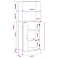 vidaXL Highboard Dub artisan 40 x 33 x 161 cm Kompozitné drevo
