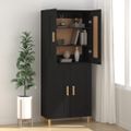 vidaXL Komoda čierna 69,5x34x90 cm spracované drevo