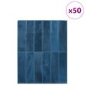 vidaXL Obdĺžniková dlažba 50 ks Modrá 29 x 23 x 0,08 cm