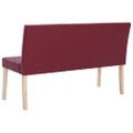 vidaXL Lavica z umelej kože 139,5 cm vínovo-červená