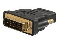 Video adaptér - DVI-D s pínmi (samec) do HDMI so zásuvkami (samica) - čierna