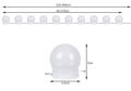 LED svetlá na zrkadlo k toaletnému stolíku 10 ks Izoxis 18910 LED světla na zrcadlo k toaletnímu stolku 10 ks Izoxis 18910