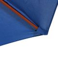 vidaXL Slnečník s drevenou tyčou 300x258 cm modrý