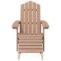 vidaXL Záhradná stolička Adirondack s podnožkou HDPE hnedá