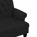 vidaXL Lavica s operadlom čierna 120x62x75,5 cm látka