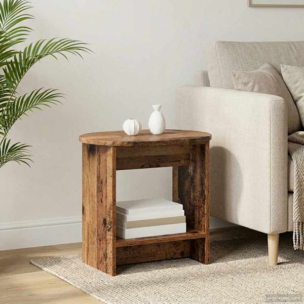 vidaXL Bočný stôl Staré drevo 50 x 39,5 x 55 cm Kompozitné drevo