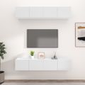 vidaXL TV skrinky 4 ks biele 80x30x30 cm spracované drevo