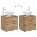 vidaXL Set kabinetov do kúpeľne 3 ks Dub artisan 49,5 x 35 x 63 cm