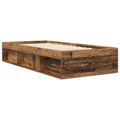 vidaXL Rám postele so skladom Staré drevo 80 x 200 cm Kompozitné drevo