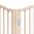 vidaXL Brána pre psa s dverami sklad. 12 panelov 600 cm topoľové drevo