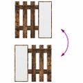 vidaXL Vešiak na stenu Nástenná montáž Dymová dub 100 x 10 x 100 cm
