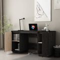 vidaXL Stolík čierny 140x50x75 cm masívne borovicové drevo