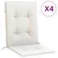vidaXL Vankúše na stoličky 4 ks krémová melanž 100x50x4 cm látka