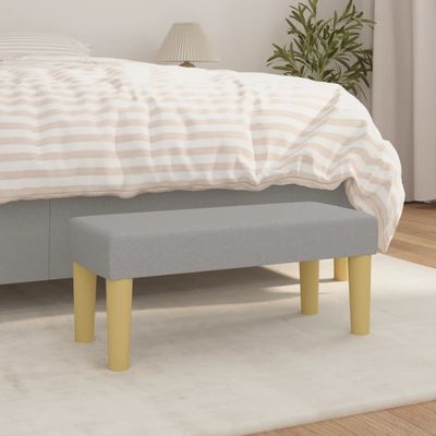 vidaXL Lavička bledosivá 70x30x30 cm látka