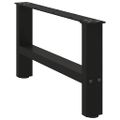 vidaXL Nohy na konferenčný stolík, čierne, 2 ks, 60 x (30-31) cm, oceľové