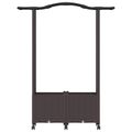 vidaXL Vyvýšený záhon s mriežkou a strechou Hnedá 125 x 40 x 144 cm PP
