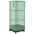 vidaXL Záhon s krytom na skleník ratanový vzhľad 40x40x123 cm