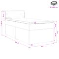 vidaXL Posteľ boxspring s matracom Tmavosivá 90 x 200 cm Látka
