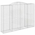 vidaXL Oblúkové gabiónové koše 12 ks 300x50x200/220 cm pozink. železo