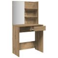 vidaXL toaletný stolík so zrkadlom Artisan Dub 74,5x40x141 cm