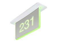 Crestron SSC-102-EL-USB KIT - Cedule voľnej zasadacej miestnosti - ceiling mount, USB-C adaptér, custom engraving - káblové - biela