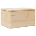 vidaXL drevená krabička s vekom 40x30x23 cm masívna borovica