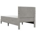 vidaXL Rám postele s matracom Svetlosivá 100 x 200 cm Zamat