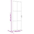 vidaXL Vnútorné dvere 76x201,5 cm biele ESG sklo a hliník