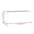 vidaXL Záhradná lavica sivá 109x44x45 cm masívna borovica