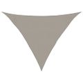 vidaXL Slnečná plachta 160 g/m² trojuholníková svetlosivá 3x3x4,2 m HDPE
