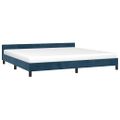 vidaXL Rám postele bez matraca tmavomodrý 200x200 cm zamat