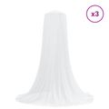 vidaXL Sieť proti komárom na posteľ 3 ks 156 mesh Biela ⌀56 x 220 cm