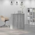vidaXL Recepčný stôl sivý dub sonoma 100x50x103,5 cm kompozitné drevo