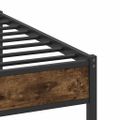 vidaXL Kovový posteľný rám bez matraca dymový dub 180x200 cm