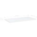 vidaXL Prídavné police 4 ks, biele 40x20x1,5 cm, kompozitné drevo