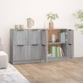 vidaXL Komody 2 ks sivý sivý dub sonoma 60x30x70 cm spracované drevo